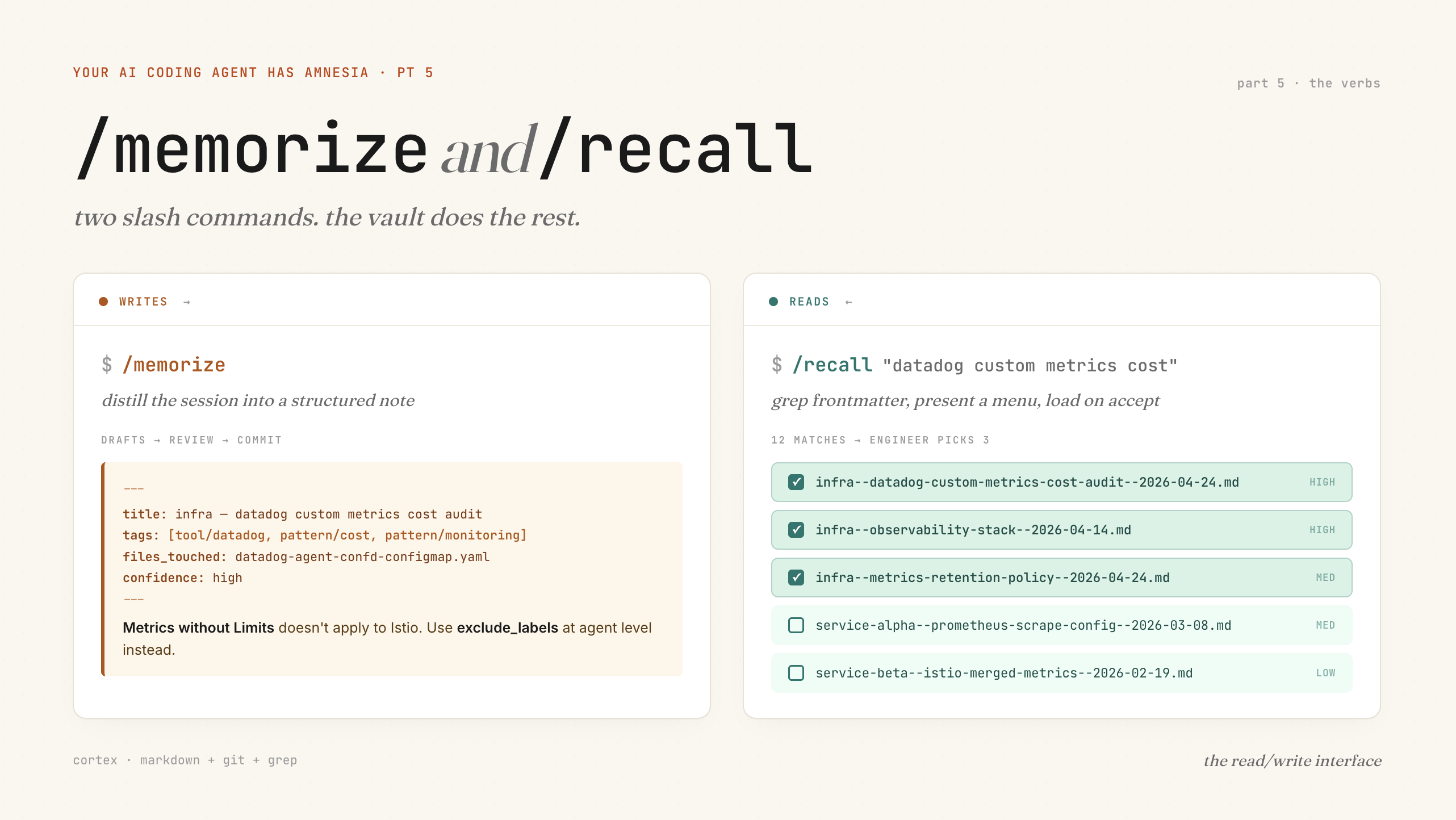 /memorize and /recall
